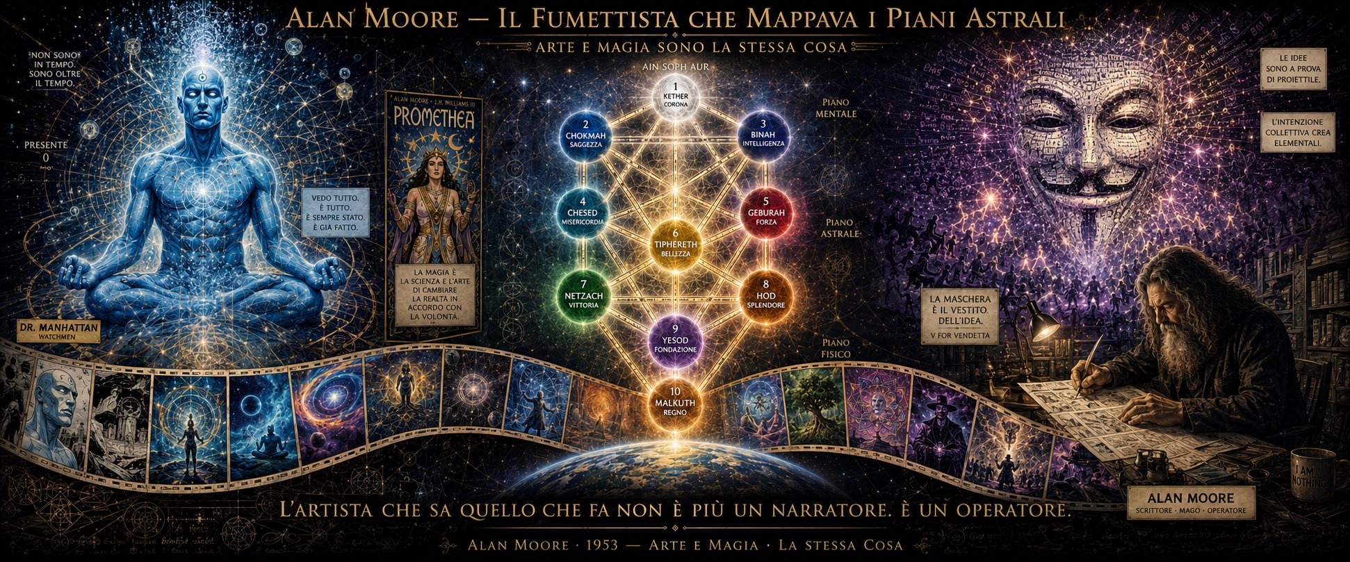 Alan Moore — Il Fumettista che Mappava i Piani Astrali