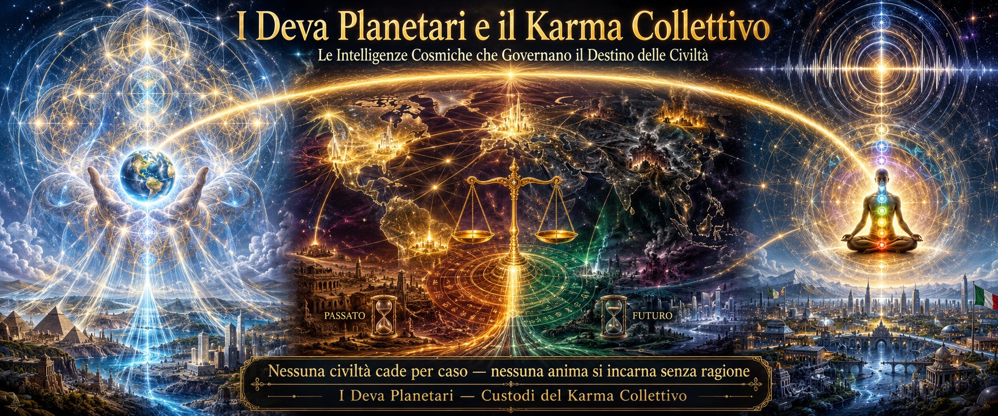 I Deva Planetari e il Karma Collettivo — Le intelligenze cosmiche che governano il destino delle civiltà