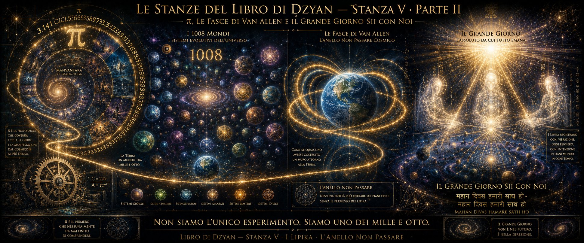 Stanza V Parte II — π, 1008 mondi, Van Allen, Grande Giorno