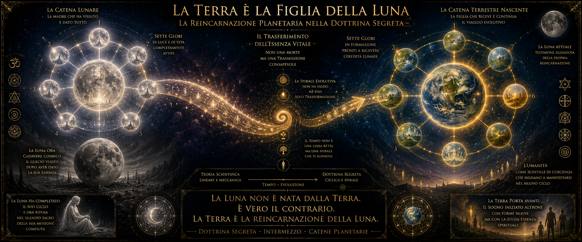 La Terra è la Figlia della Luna — Catena Lunare e Catena Terrestre