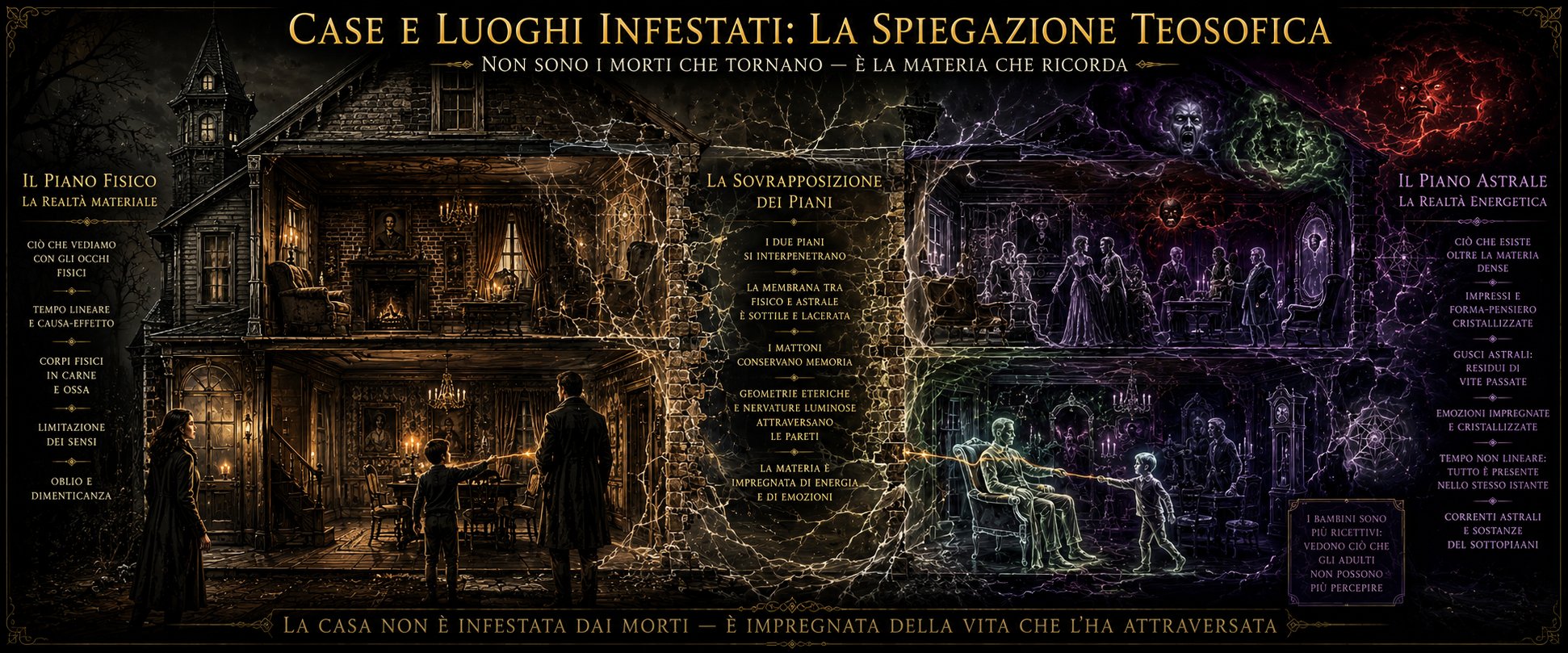 Case e Luoghi Infestati: la spiegazione teosofica — imprinting astrale, gusci astrali e residui eterici