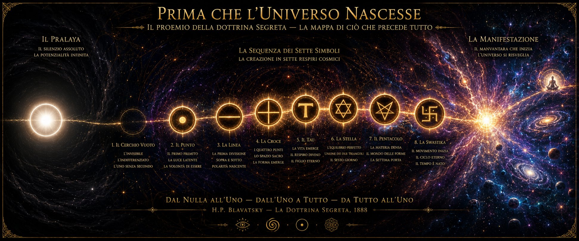 Prima che l'Universo Nascesse — Il Proemio della Dottrina Segreta di Blavatsky: la sequenza degli otto simboli cosmici