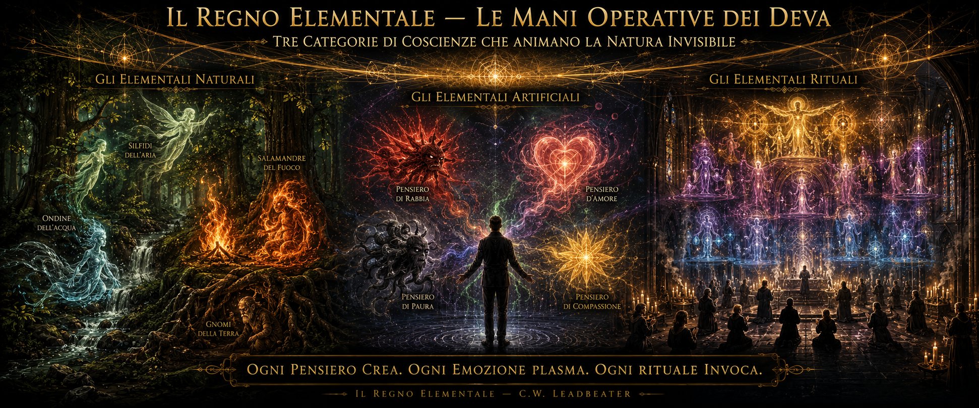 Il Regno Elementale — Le Mani Operative dei Deva: Elementali Naturali, Artificiali e Rituali